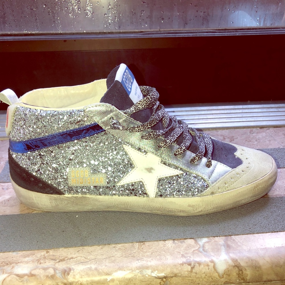 Golden Goose mid star glitter